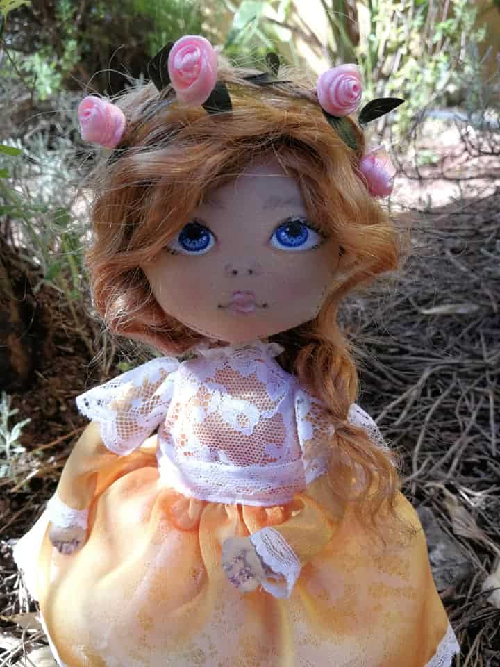 muñeca pintada,   princesa,   vestido,   pintura facial